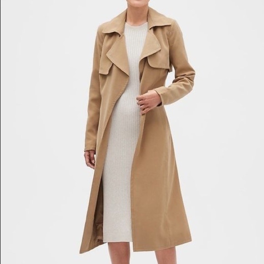 NWT Banana Republic Soft Trench - Camel